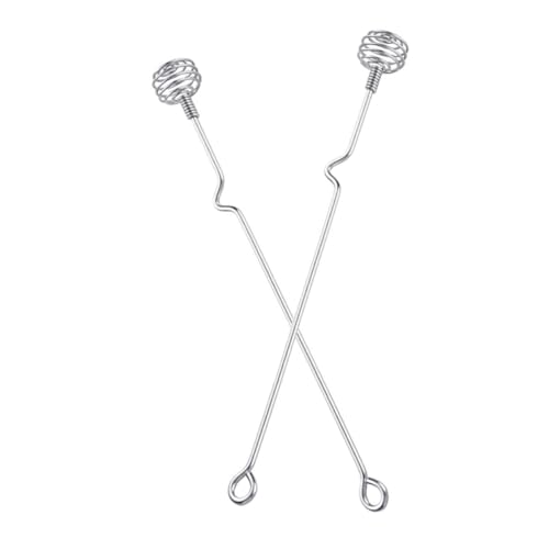 PRETYZOOM Stainless Steel Honey Stirrer Set Multi-use for Tea Coffee Milk Cocktails Comfortable Handle