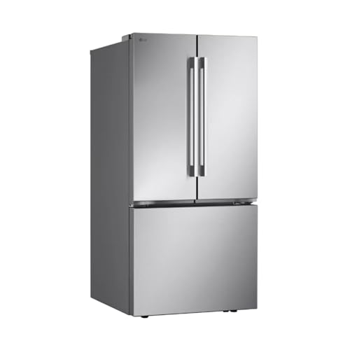 33 in. W 25 cu. ft. SMART Standard Depth French Door Refrigerator in Print Proof Stainless Steel