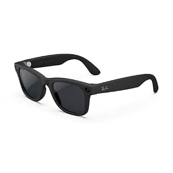 Ray-Ban Meta (Gen 2), Wayfarer Large, Matte Black | Smart AI Glasses for Men, Women — 2x Battery Life — 3K HD Resolution — 12 MP Ultra-Wide Camera, Audio, Video — Transitions Grey Lenses