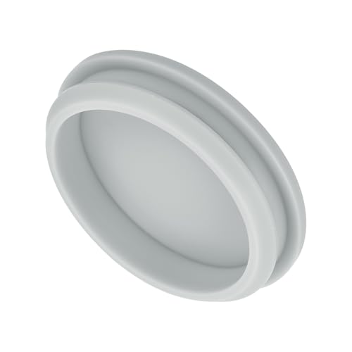 Image of MECCANIXITY 1pcs Silicone Snap in Locking Hole Plugs,52.6mm /2.1 Inch Mounting Diameter Narrow Groove Width 5mm Panel Seal Cover Round for Kitchen Bulkheads Waterproof Sealing Plugs Grey