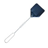 Hope Woodworking Leather Fly Swatter Set (1 Pack) β 17β Amish-Made Fly Swat w/Real Leather Paddle β Fly Swatters Multi Pack w/Metal Handle β Bug Swatter, Mosquito Swatter, Wasp Swatter (Black)