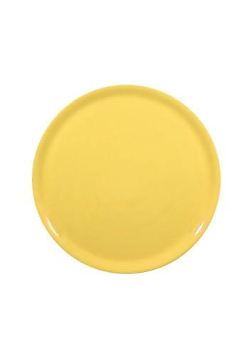 Hendi Piatto Per Pizza Rotondo, Piatto Portapizza, Porcellana, Motivo: Unicolore, Adatto A Microonde E Lavastoviglie, ⌀330 Mm, Giallo
