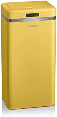 Swan SWKA4500RN Retro 45L Square Sensor Bin (Red)