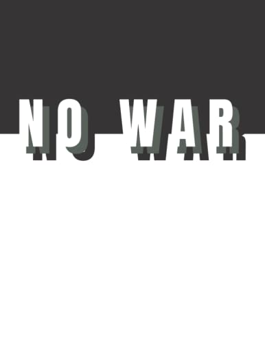 No War: Decorative Book: High Fashion Minimalist Style Cover for home staging and interior design with Dotted Pages interior, Stackable to create your unique message on Coffee Table & Bookshelves image 2