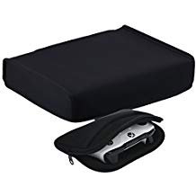 YoRHa Dust & Water Proof Neoprene Cover Black[Horizontal] Place for Xbox One X Console x 1 & Universal Travel Carrying Chargeable Soft Cover Case Sleeve (Black) x 1