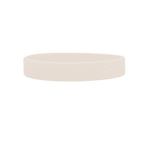 Silicone Wristbands Pack of 10 Infant Sizes Choice of Colours (White)