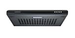 Cookology 60cm Visor Cooker Hood | Black Kitchen Extractor Fan, Under Cabinet Slimline Design, 3 Speed Ventilation with Light, Easy Install