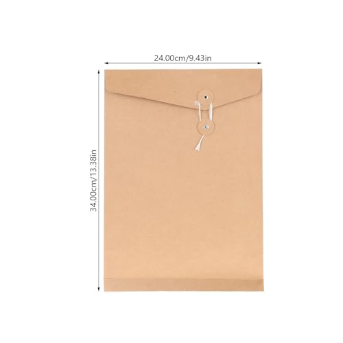 Sobres A4 de papel kraft resistente ibasenice con diseño de arandela duradero 2
