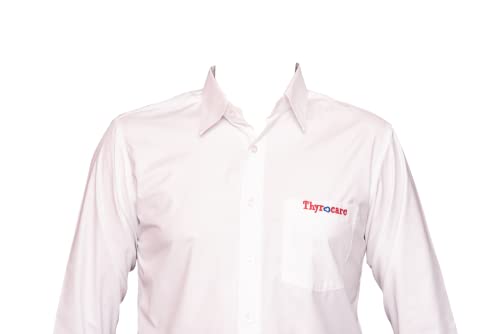 Image of Thyrocare Formal Plain White Shirt, Cotton, Pack of 1