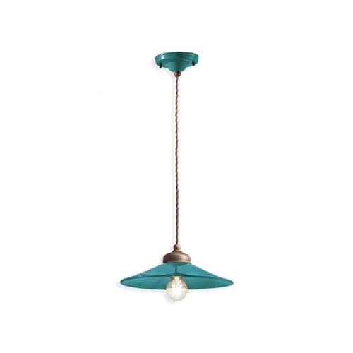 Lustre vintage vert pétrole pour illuminer chaleureusement votre cuisine