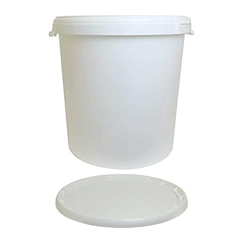 JMS 25 Litre White Plastic Storage Bucket Cover
