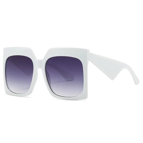 Lunettes de soleil de luxe oversize à monture large épaisse rétro et punk léopard