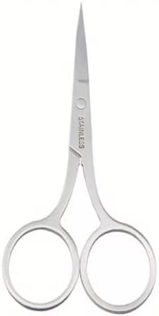 Professional Nail Art Scissors, Eyebrow & Eyelash Trimmer, Precision Makeup & Manicure Tool for Facial Hair Removal and Cuticle Care, Stainless Steel Sharp Craft Scissors