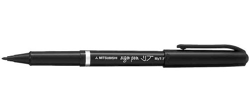 Uni-Ball – Set di 10 pennarelli di scrittura Sign Pen MYT7 PTE Nylon Nero