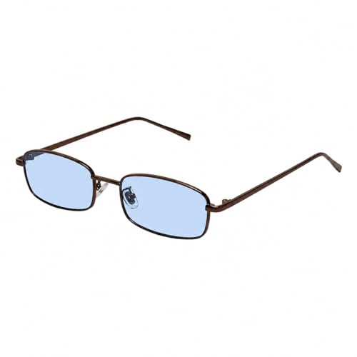 Image of Rectangle Retro UV Protection Sunglasses for Men & Women, Stylish 90's Narrow Frame