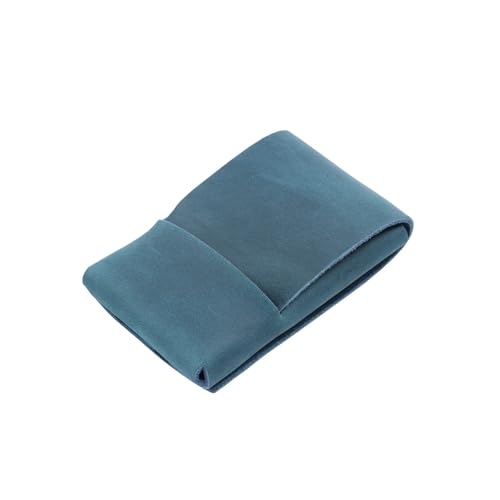 Leather Card Holders Retro Credit Card Case Handmade Holders Wallet for Business Travel Daily Commuting Use Retro Case Wallet Coin Purse Handmade for Men and Women (Pan Blue)