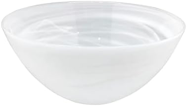MARIPOSA ALABASTER WHITE MEDIUM BOWL| WHITE | ALABASTER | TABLEWARE | BOWLS | GLASS | HANDMADE IN TURKEY image 5