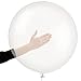 Clear balloons for Stuffing Large Balloons 24 Inch Translucent Balloon 5 Jumbo Balloons Giant Globe Strong Latex Big Round Balloon Decorating Wedding, Baby Shower, Birthday Party Helium Quality
