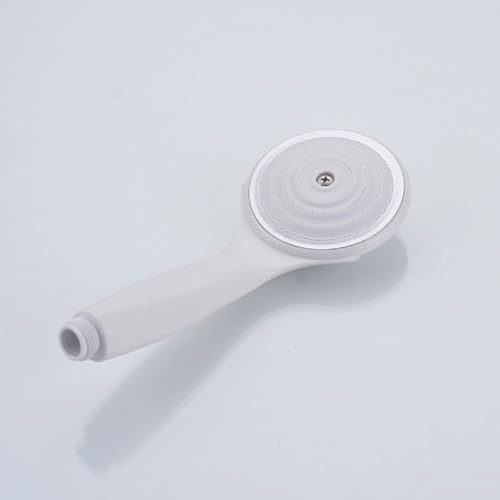 Lecreatekit Simple - Cabezal de ducha de mano presurizado blanco con tecnología de inyección de aire para baja presión de agua, RV, apartamentos y barcos de gran altura, construcción ABS, 40% de