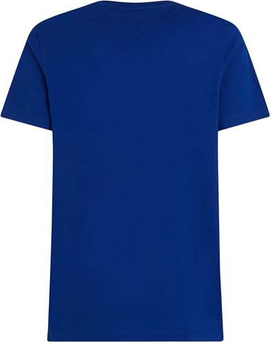 Tommy Hilfiger Herren T-Shirt Kurzarm Essential Tee mit V-Ausschnitt, Blau (Wedge Blue), S – Ansicht 6