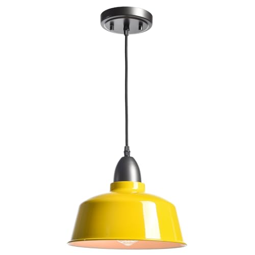 TENGIANTS Modern Farmhouse Yellow Pendant Light Fixture Macarons Dome Kitchen Island Pendant Lights for Home Bar Countertop Canteen Dining Room Restaurant Bedroom Bathroom