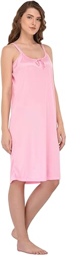 Image of You Forever Women Sexy Satin Striped Solid Above Knee Length Nighty, Loungewear, Nightwear, Sleepwear, Home Wear Short Nighty for Women Pack of 2