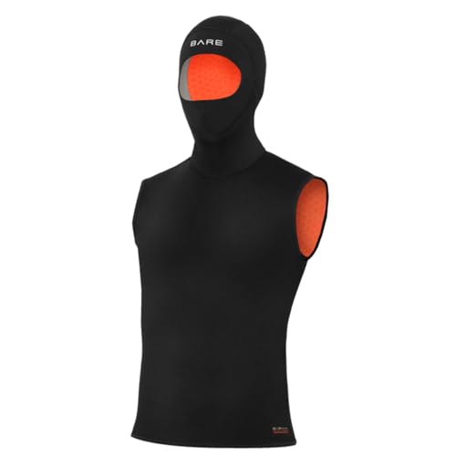 BARE Chaleco Ultracalorado con Capucha 5/3MM para Mujer: Usar dentro o fuera de tu traje de neopreno