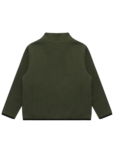 XUNZOO Girls Boys Fall Winter Soft Jacket Thick Plush Zipper Stand Collar Coat Outwear with Pockets4