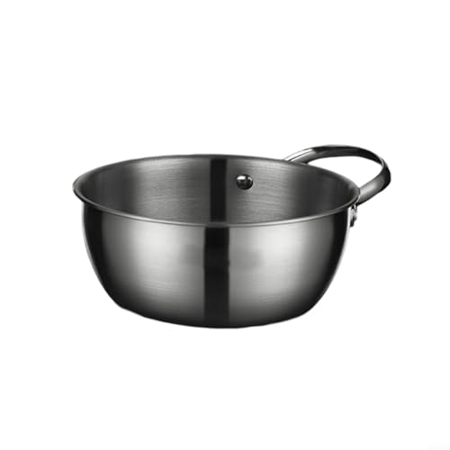 Juego de cuencos de acero inoxidable aptos para lavavajillas, perfectos para hornear, cocinar y presentar con estilo (18 cm)