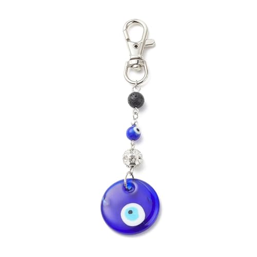 Versatile Blue Glass Keyring Devil Eye Pendant Keychain for Various Occasions