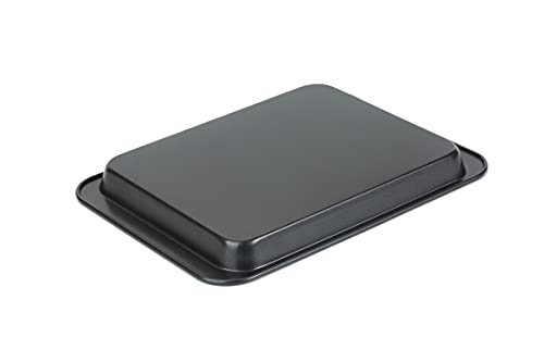 Small Baking Sheet 2 Pack, Walooza 8 Inch Carbon Steel Half Toaster Oven Pan Tray Replacement, Heavy-Gauge Steel, Set Of 2 #TOP2