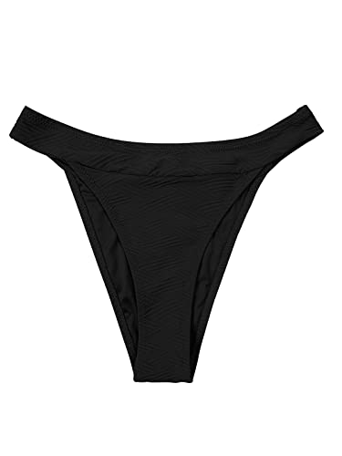 CUPSHE Women's Bikini Bottom High Cut Mid Waist Cheeky Bathing Suit4