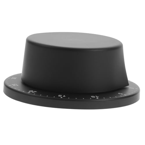 CONGARTENO Temporizador de Cocina Mecánico Negro Alarma con Imán para Frigorífico Acero Inoxidable Resistente Fácil Uso para Cocina y Horneado Práctico y Duradero