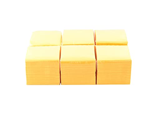 Hostelnovo - 600 serviettes jaunes de table - Papier jetable - Micro point - 10 x 10 cm (pliées) et 20 x 20 cm (dépliées) - Idéal pour les événements de restauration, de bar et de fêtes
