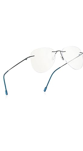 Image of Jodykoes Premium Rimless Frame for Women and Men: Stylish Aviator Spectacle Eyeglasses with Anti-Glare Coating