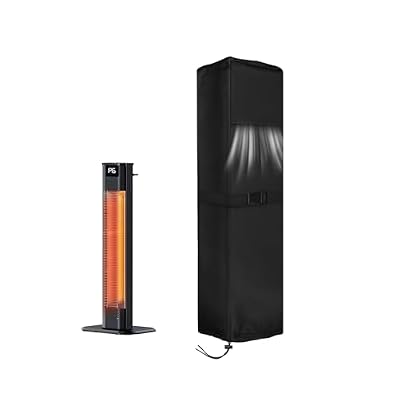 SIRUITON Patio Heater Covers for HAIMMY 42in Heater, Waterproof with zipper Heavy Duty Electric Heater Storage Cover for Patio Outside Home Use (10.2"Dx12.6"Wx41"H, 420D )