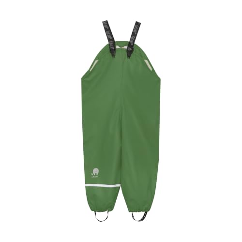 Image of CeLaVi European Kids Rain Suit for Boys Girls with Detachable Hood, Waterproof 2 Pcs Rain Jacket w /Pants or Dungarees