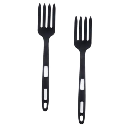 NAMOARLY 2pcs Silicone Cooking Fork Non Stick Fork Non Stick Cooking Fork Whisk Eggs Fork Reusable Cooking Fork Convenient Cooking Fork Kitchen Food Fork Spaghetti Fork