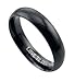 Imagen de etNox hard and heavy Love 'Til Death Unisex Anillo Negro acero inoxidable