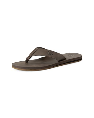 Image of Volcom Men's Daycation Flip Flop Sandal - Soft Brushed Recliner Comfort Foam Footbed