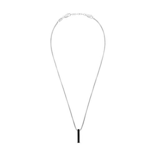 s.Oliver Kette mit Anhänger Edelstahl Herren Halsschmuck, 55+5 cm, Silber, Kommt in Schmuck Geschenk Box, 2035796 – Ansicht 2