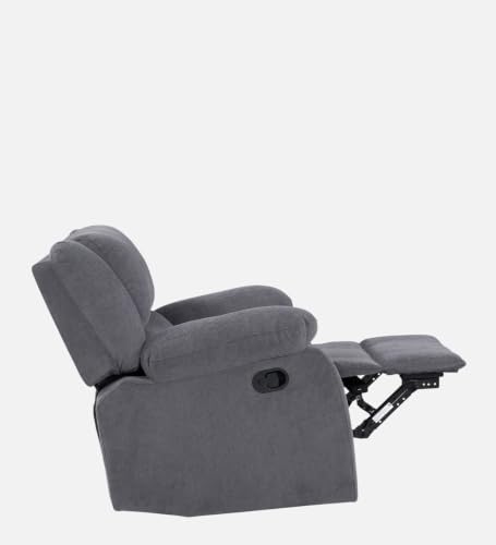 Image of Mintwud Pepperfry Fabric Manual Rocking Recliner Chair Single Seater Sofa | Premium Lounge Chair with Back Support Leg Rest & 3 Recline Modes | Soft Cushion Recliner for Home (Grey)