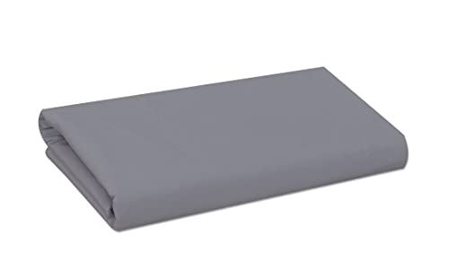 My Home Store Drap plat doux de qualité supérieure 100 % coton égyptien 300 fils de qualité hôtelière, facile d'entretien, résistant à la décoloration (gris, super king size (275 x 310 cm) Cover