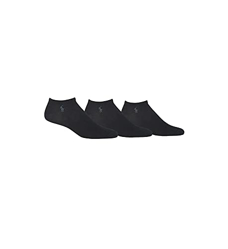 Polo Ralph Lauren Men's 3-Pack No-Show Socks, Black, 10-13 Polo Ralph Lauren Men's 3-Pack No-Show Socks, Black, 10-13