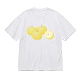 [NBKING] 秋の味覚の梨 Tシャツ メンズ 半袖 丸首 綿100% 夏服 カットソー カジュアル おしゃれ 快適 通気性 軽い 柔らかい M