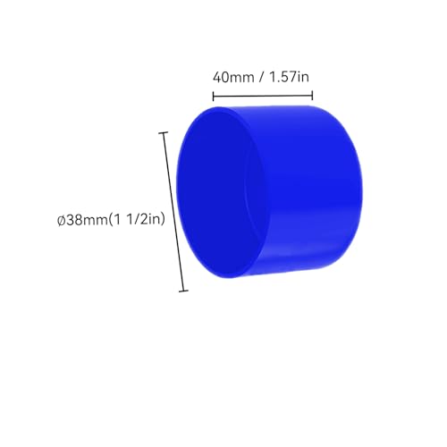 Image of 4Pcs Rubber End Caps ID 38mm (1-1 /2 inch) Blue Flexible Protective Caps Soft Elastic Dustproof Cover for Rod Tube Screw Bolt