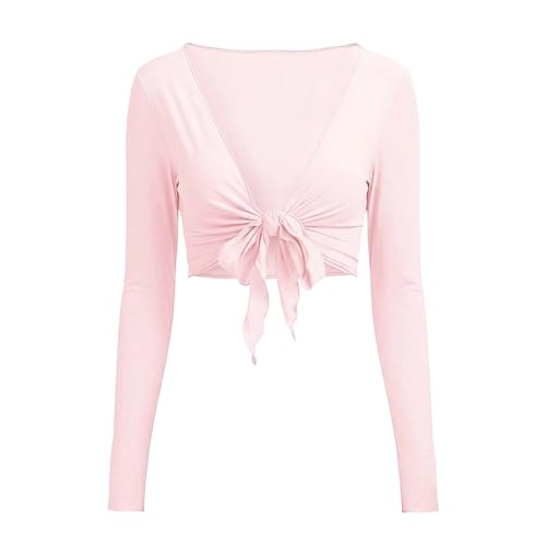 Women's Cardigans Lightweight Tie Front Long Sleeve Bolero Shrugs - image 3