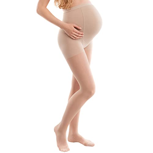 maternity compression tights - GABRIALLA Maternity Graduated Compression Pantyhose (20-22 mmHg) H-260: Queen Nude