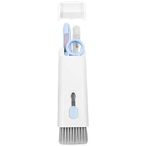 Mrisata 7-in-1 Electronics Cleaner Kit - Keyboard Cleaner kit, Multi-Function Cleaning Pen Brush Cleaning Tool with Cleaning Fluid for PC Monitor, TV, Phone, Computer, Headphone Cover