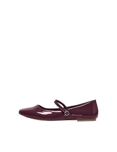 ONLY Ballerina, Onlakira-3 PU Mary Jane-Bailarina Mujer, Granate, 40 EU